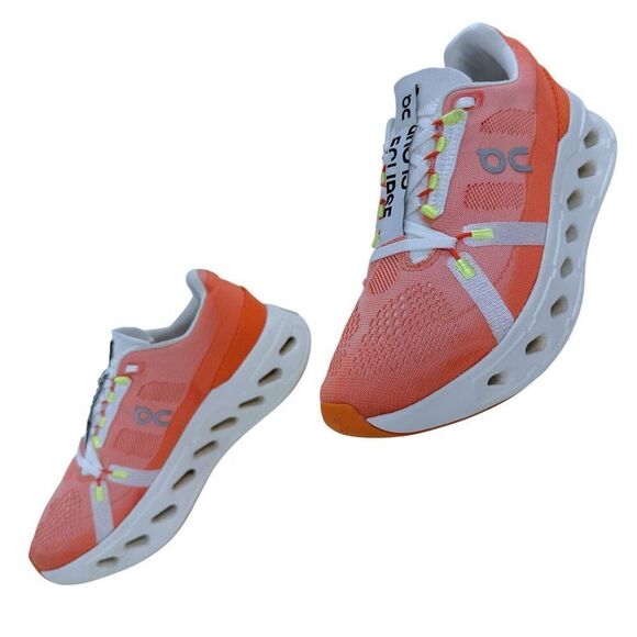 On Cloud Cloudeclipse Flame/Ivory Running Shoes Women’s Size 8 - Picture 2 of 9